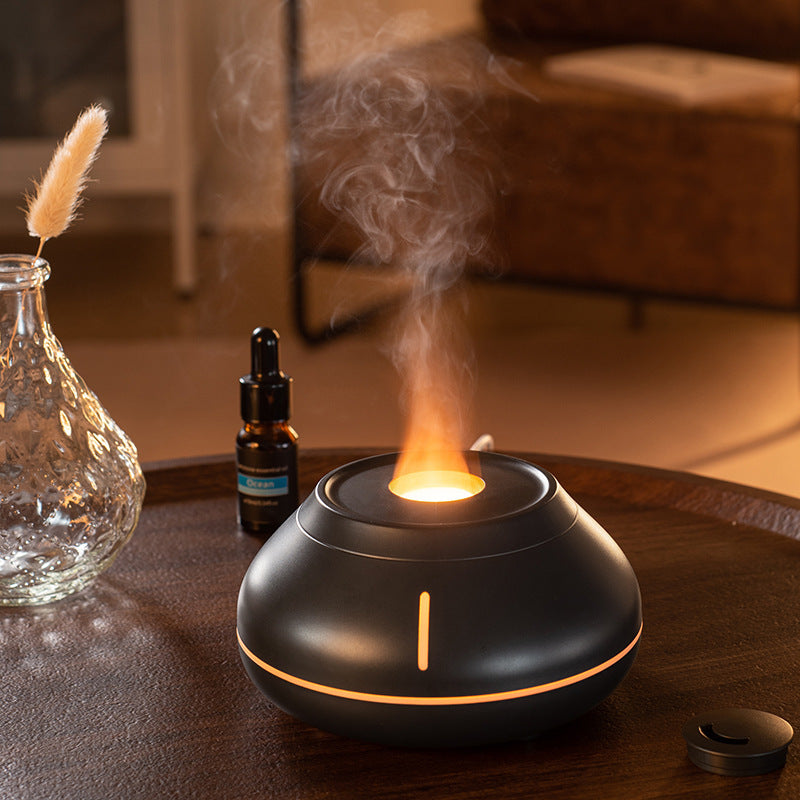 Umidificatore ad ultrasuoni colorato con effetto fiamma e Luci Led ,diffonde Fragranze per la tua casa, ideale anche per L'aromaterapia con oli essenziali.