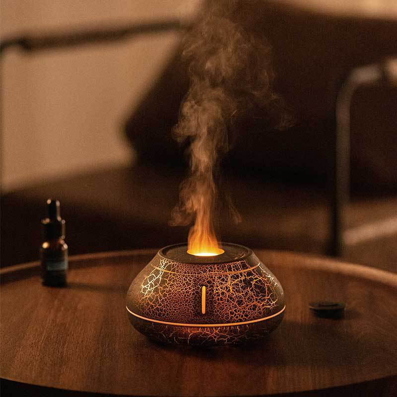 Umidificatore ad ultrasuoni colorato con effetto fiamma e Luci Led ,diffonde Fragranze per la tua casa, ideale anche per L'aromaterapia con oli essenziali.