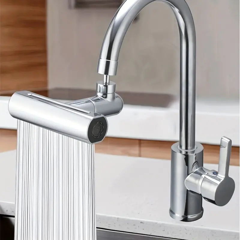 Rubinetto da Cucina a Cascata 3-in-1 in Acciaio Inossidabile con 3 Modalità di Spruzzo e Rotazione a 360° - Anti-Spruzzo, Facile da Installare, Ideale per Lavello