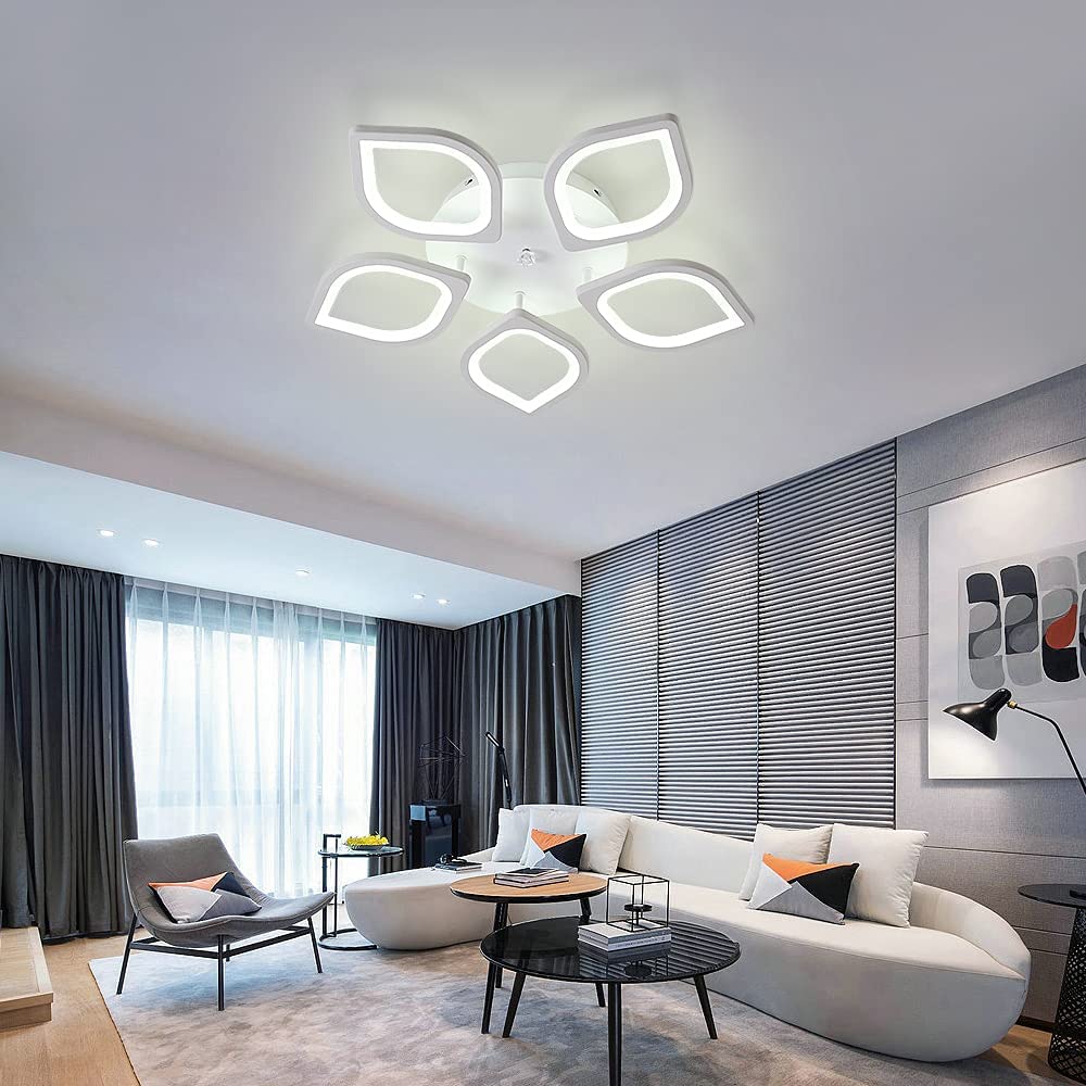 Plafoniera a LED, a Forma di  Fiore Con Petali, Dal Design Moderno ed Elegante, Realizzata in Ferro Metallico di Alta qualità