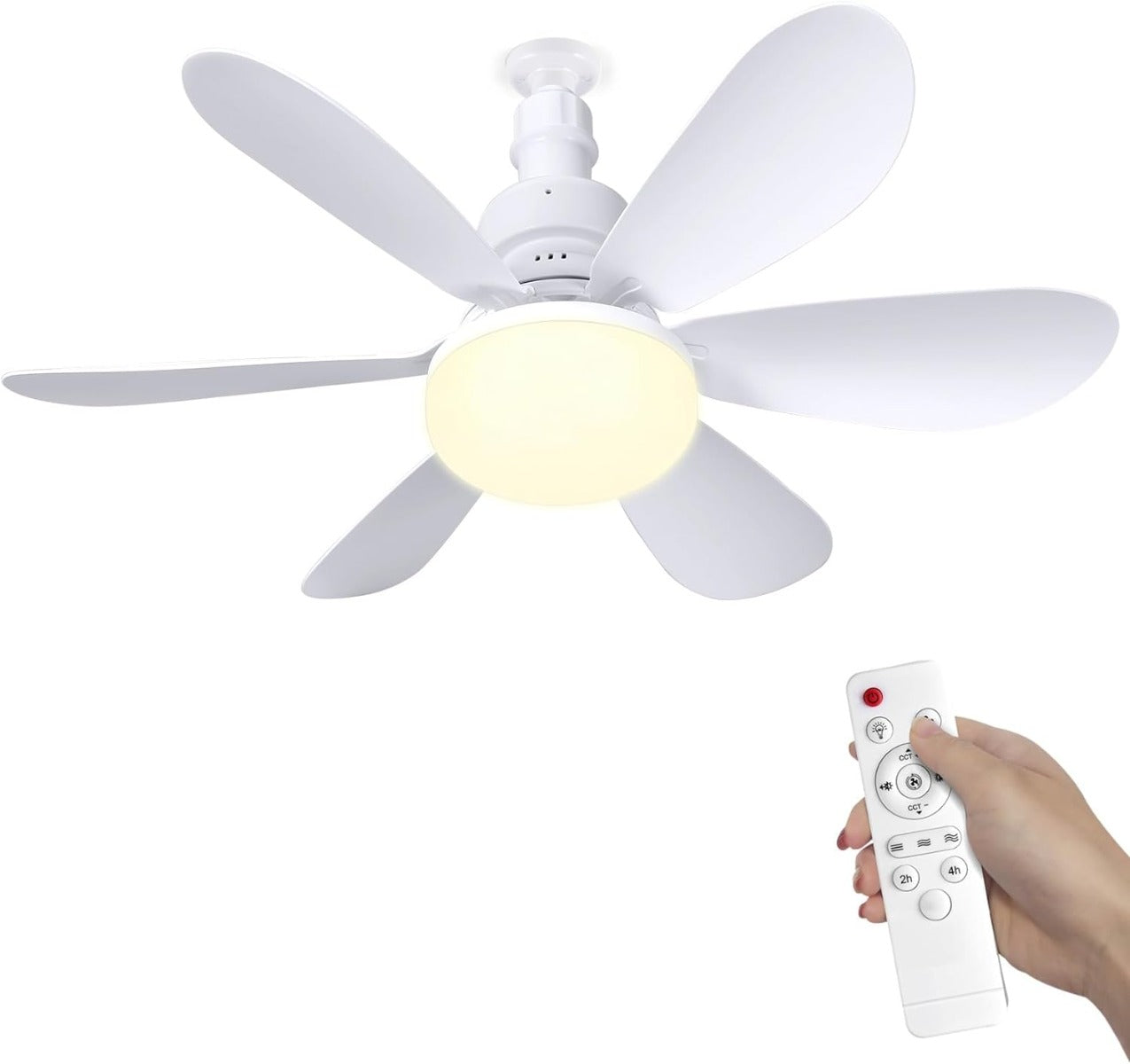 Ventilatore da Soffitto con Luce LED e Telecomando, 3 Velocità, Silenzioso, Dal Design Moderno, Perfetto per Qualsiasi Ambiente della Casa.