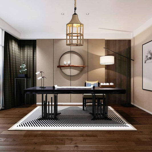 Lampadario Sospeso Con Corda di Canapa Lavorato a Mano, Di Altissima Qualità, Stile Rustico Vintage, Compatibile Con Lampadine a LED E27
