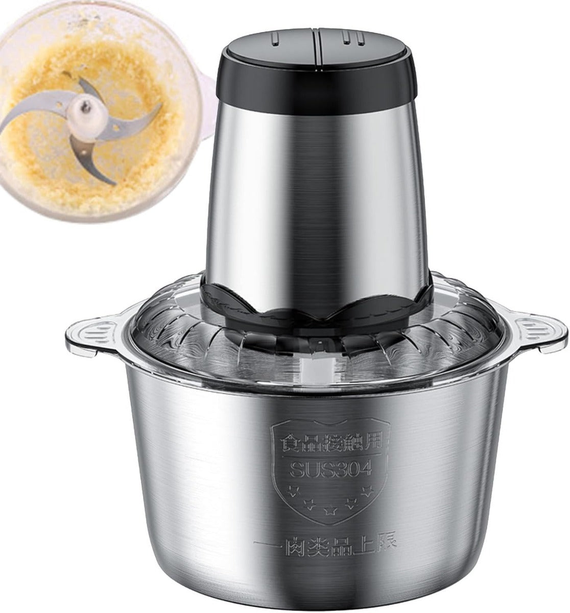 Tritatutto Elettrico da Cucina 3L Con Ciotola Staccabile, E un Motore Potente da 650W Con Velocità Regolabili, Ideale per Verdure, Cipolle, Frutta, Noci e Molto altro