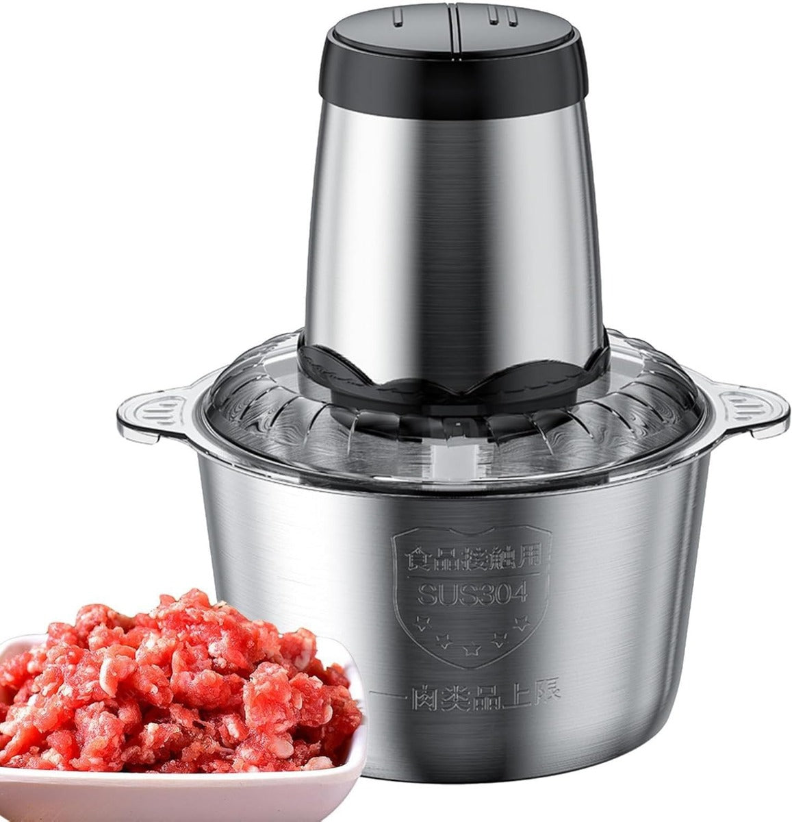 Tritatutto Elettrico da Cucina 3L Con Ciotola Staccabile, E un Motore Potente da 650W Con Velocità Regolabili, Ideale per Verdure, Cipolle, Frutta, Noci e Molto altro