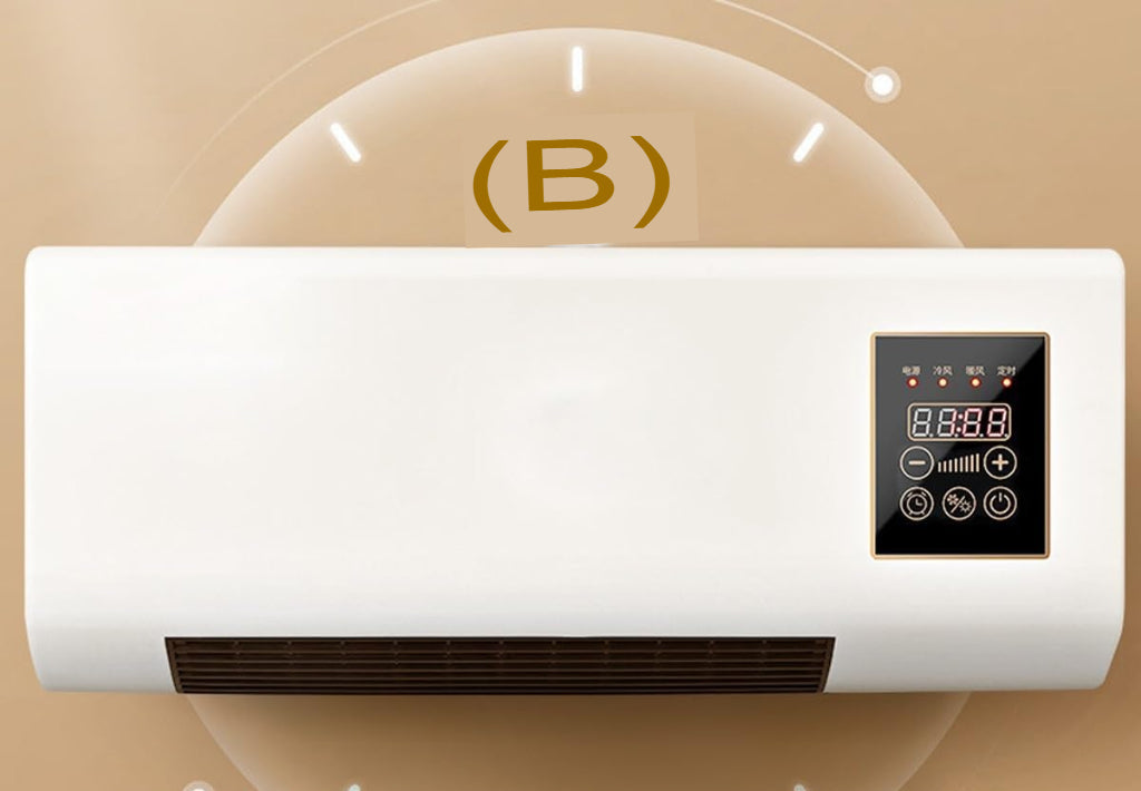 Termoventilatore  Elettrico da Parete, Riscaldamento e Ventilazione Rapido, Portatile per una Camera All'Altra, Dotato di Telecomando e Timer Intelligente