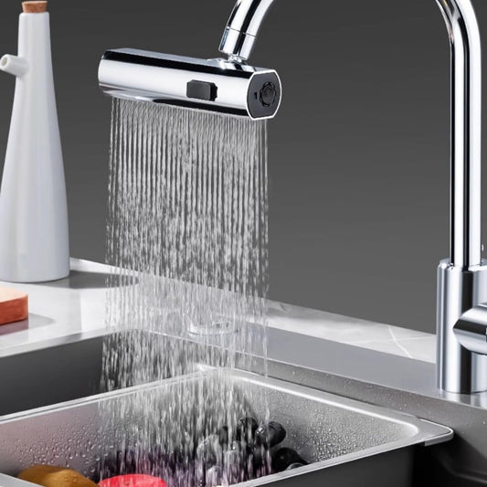 Rubinetto da Cucina a Cascata 3-in-1 in Acciaio Inossidabile con 3 Modalità di Spruzzo e Rotazione a 360° - Anti-Spruzzo, Facile da Installare, Ideale per Lavello