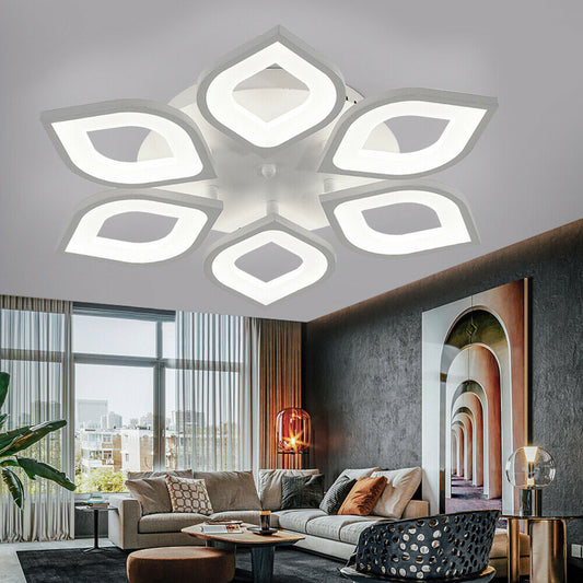 Plafoniera a LED, a Forma di  Fiore Con Petali, Dal Design Moderno ed Elegante, Realizzata in Ferro Metallico di Alta qualità