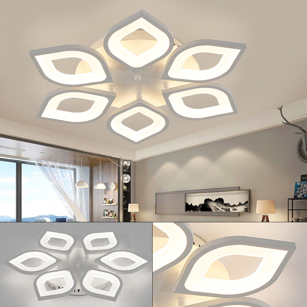 Plafoniera a LED, a Forma di  Fiore Con Petali, Dal Design Moderno ed Elegante, Realizzata in Ferro Metallico di Alta qualità